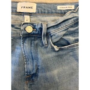 FRAME Le‎ Skinny de Jeanne Jeans Women's Size 27 Blue Distressed Skinny Leg